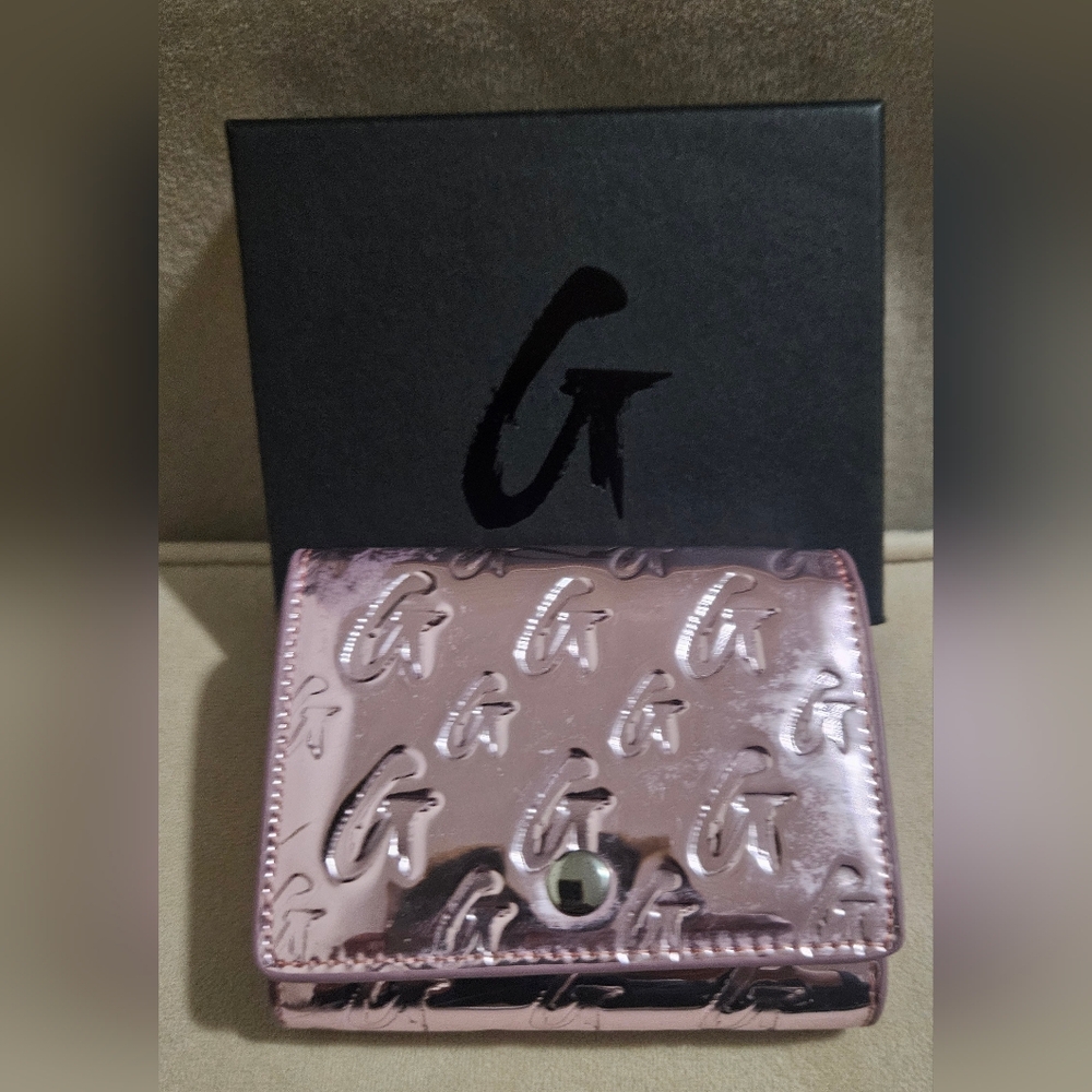 Glam-Aholic Lifestyle Pink Metallic Monogram Wallet